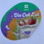 Plastic Die Cut Lids with printing detailed sample